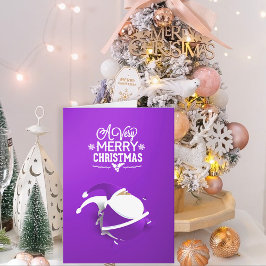 Cartão De Festividades Papai Noel Muito Feliz Natal | Roxo