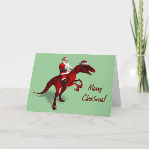 Cartão De Festividades Papai Noel No Dino