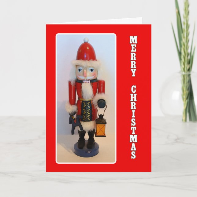 Cartão De Festividades Papai Noel Nutcracker Natal (Frente)