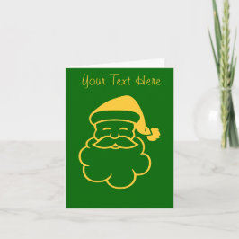 Cartão De Festividades papai noel ouro gráfico design verde