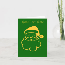 Cartão De Festividades papai noel ouro gráfico design verde