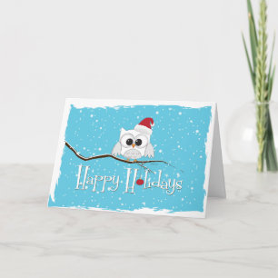 Cartão De Festividades Papai noel Owl