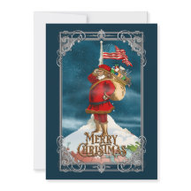 Papai Noel Patriótico Vintage