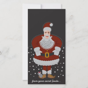 Cartão De Festividades Papai noel personalizado DIY pop