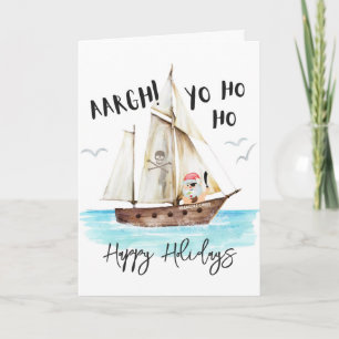 Cartão De Festividades Papai Noel Pirata Yo Ho Ho Natal