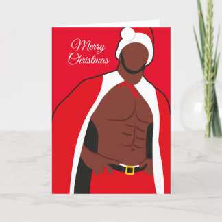 Cartão De Festividades Papai Noel Preto Sexy