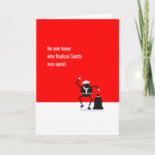 Cartão De Festividades Papai Noel Radical Resista Memes engraçados TEXTO