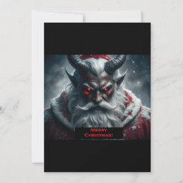 Cartão De Festividades Papai Noel Satânico