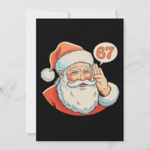 Cartão De Festividades Papai Noel Seis Sete 6 7 67 Natal Divertido Xmas M