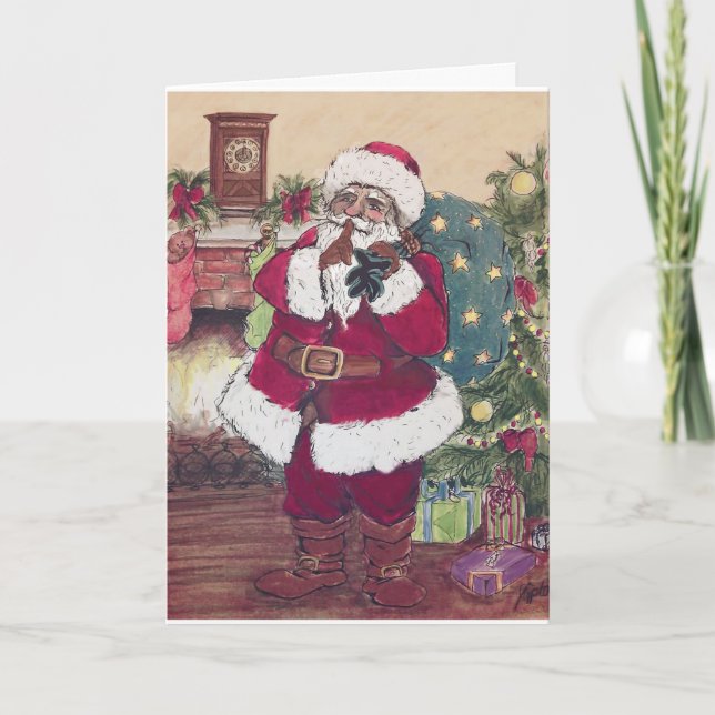 Cartão De Festividades Papai noel silencioso (Frente)