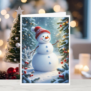 Cartão De Festividades Papai Noel Sorridente de Natal Assinatura Personal