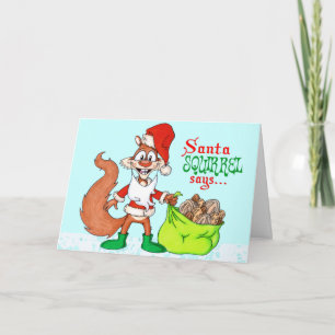 Cartão De Festividades Papai noel Squirrel
