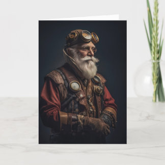 Cartão De Festividades Papai Noel Steampunk