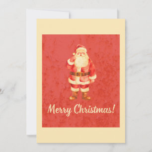 Cartão De Festividades Papai Noel Vintage Feliz Natal
