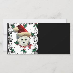 Cartão De Festividades Papai Noel Westie
