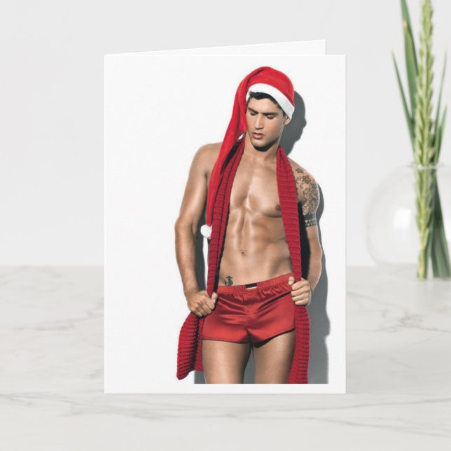 Cartão De Festividades Papais noeis (Frente)