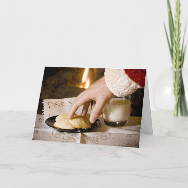 Cartão De Festividades Papais noeis Aqui (Frente)