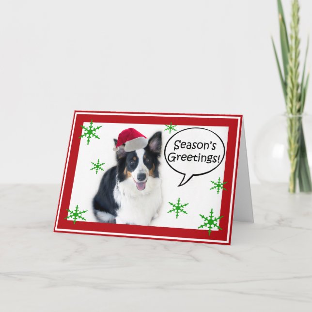 Cartão De Festividades Papais noeis Aussie (Frente)