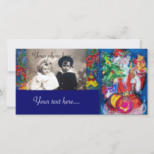 CARTÃO DE FESTIVIDADES PAPAIS NOEIS COM ÁRVORE DE NATAL E PRESENTES