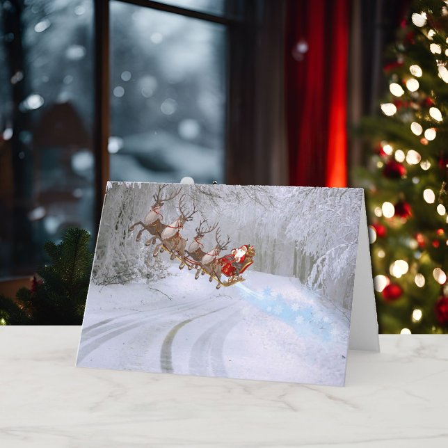 Cartão De Festividades Papais noeis com problemas da cadeia de suprimento (Criador carregado)