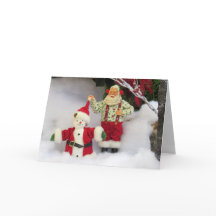 Papais noeis constroem um boneco de neve!