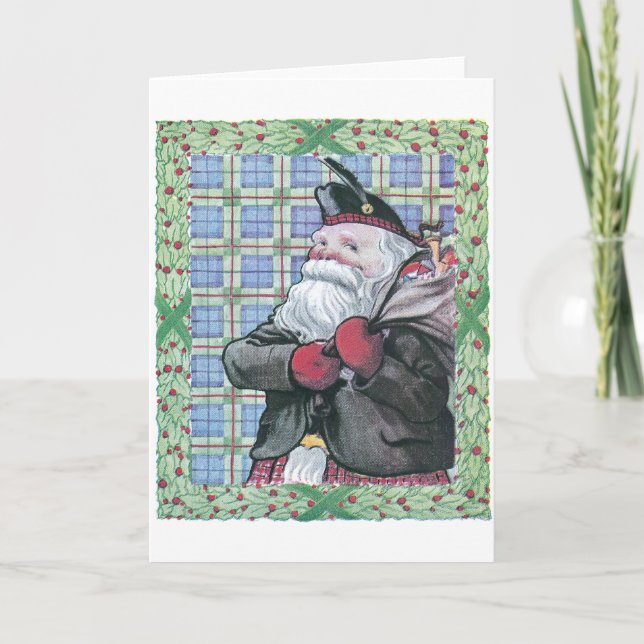 Cartão De Festividades Papais noeis da Escócia (Frente)