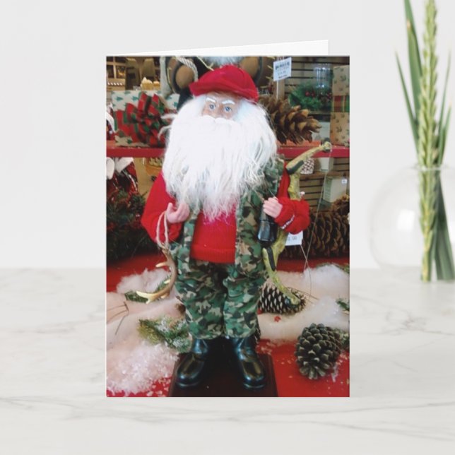 CARTÃO DE FESTIVIDADES "PAPAIS NOEIS DE CAÇA" DIZ QUE O OBJETIVO É SER RI (Frente)