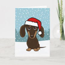 Papais noeis de Chocolate Dachshund Feliz Natal