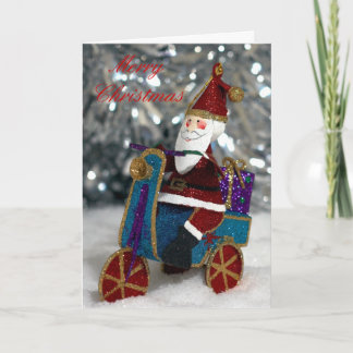 Cartão De Festividades Papais noeis de ciclismo