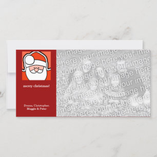 Cartão De Festividades Papais noeis de desenho animado Natal