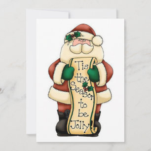 Cartão De Festividades Papais noeis de Jolly