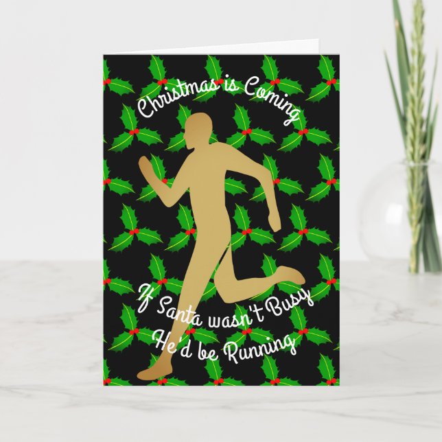 Cartão De Festividades Papais noeis de Natal estariam correndo (Frente)