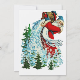 Cartão De Festividades Papais noeis de Natal Retroativos Neve Fazer