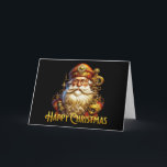 Cartão De Festividades Papais noeis de Natal Steampunk<br><div class="desc">É um belo aperitivo Papai Noel para o Natal.</div>