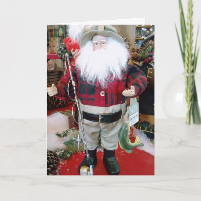 Cartão De Festividades "PAPAIS NOEIS DE PESCA" diz MERRY CHRISTMAS-CAPTUR (Frente)