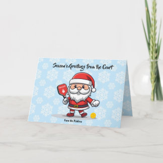 Cartão De Festividades Papais noeis de piquete de Natal