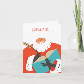 Cartão De Festividades Papais noeis Diversão Cartoon Lista de Natal Novel