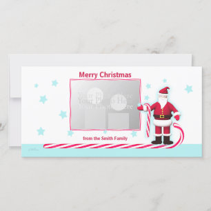 Cartão De Festividades Papais noeis, doces e estrelas de Natal