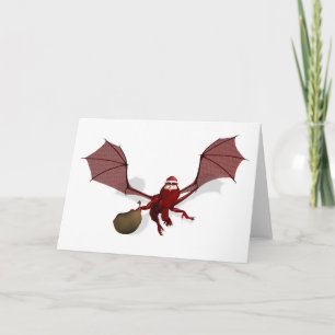 Cartão De Festividades Papais noeis Dragon