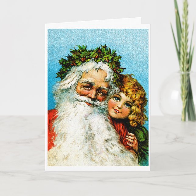Cartão De Festividades Papais noeis e eu (Frente)