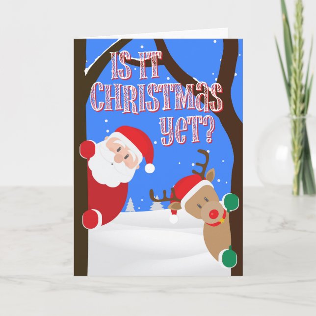 Cartão De Festividades Papais noeis e Rudolph Ainda É Natal? (Frente)