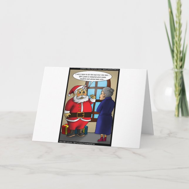 Cartão De Festividades Papais noeis e Wiki vazam informações engraçadas C (Frente)