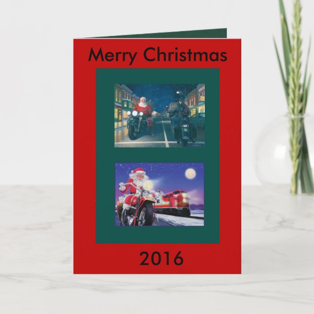 Cartão De Festividades Papais noeis em carteira de Natal (Frente)