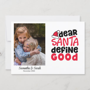 Cartão De Festividades Papais noeis engraçados definem uma boa foto de f