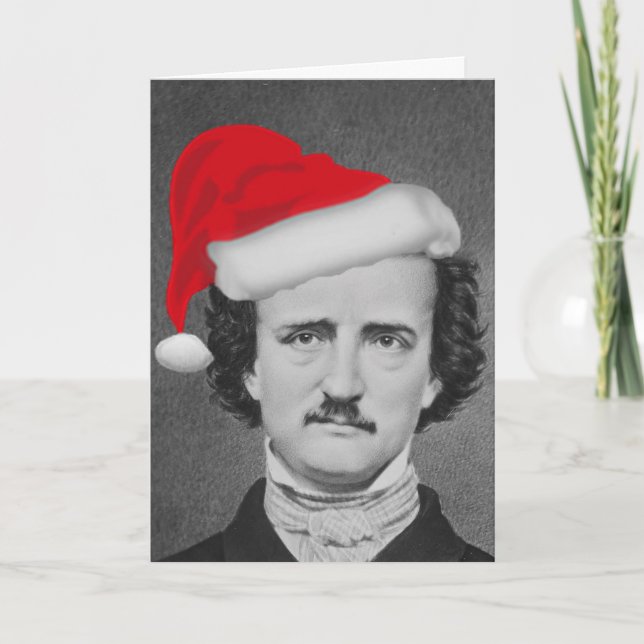 Cartão De Festividades Papais noeis Engraçados Poe - Quente O Feliz Natal (Frente)