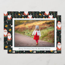 Papais noeis Festivos Foto de Natal do Padrão