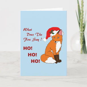 Cartão De Festividades Papais noeis Foxy