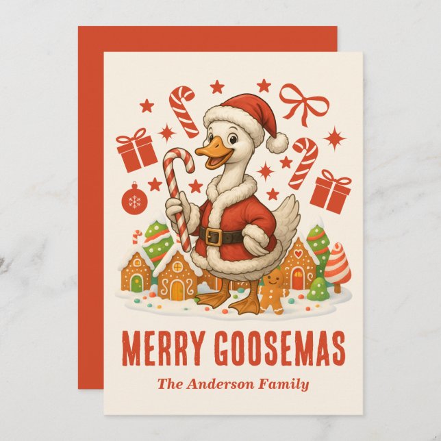 Cartão De Festividades Papais noeis ganham o Natal (Frente/Verso)