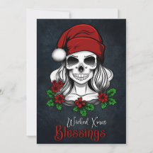 Papais noeis Gótica Whimsical Natal Skull