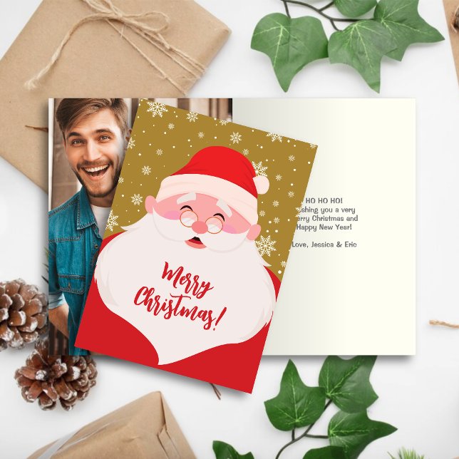 Cartão De Festividades Papais noeis Gráficos Foto de Natal (Criador carregado)